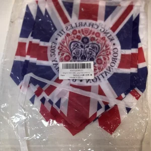 20ft Union Jack Fabric Bunting 12 Flags King Charles Coronation Street Party