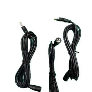 3PCS DC Power Tip Adapter Connector Cables - Male to Female Extension Set Background Removed