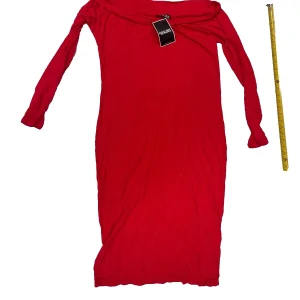 Be Jealous Red Bardot Long Sleeve Bodycon Midi Dress Size 16:18